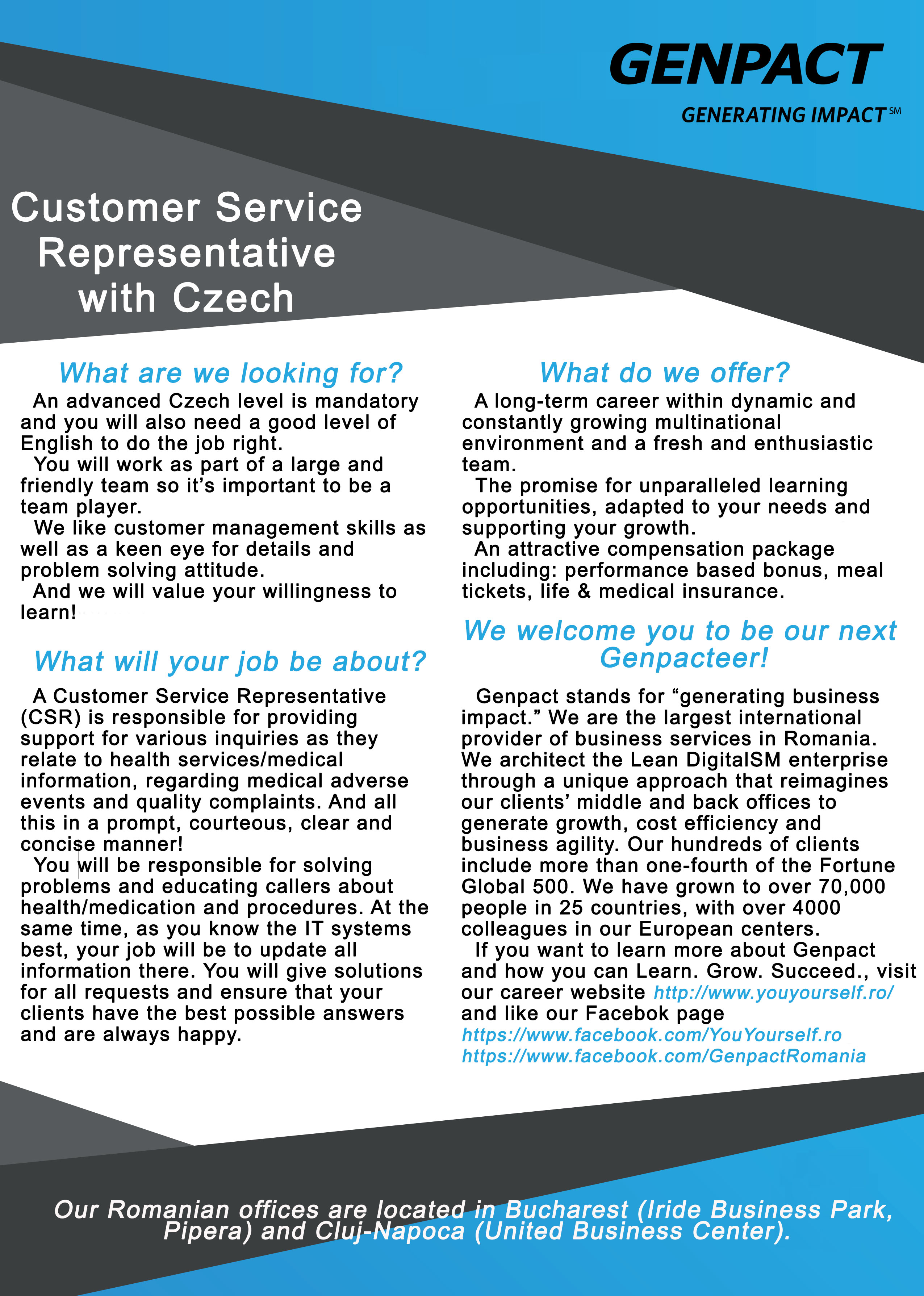 Customer Service Representative with Czech