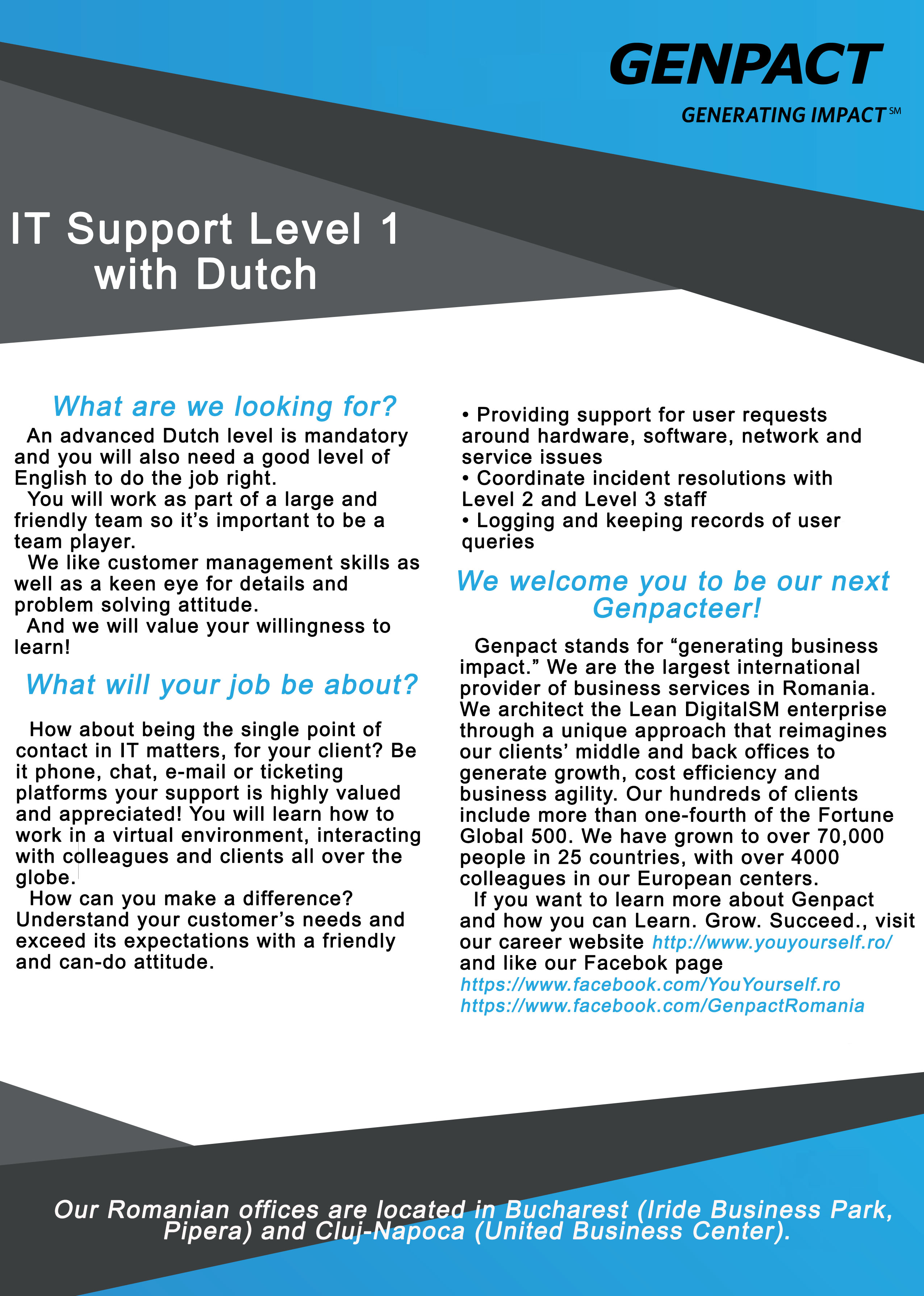 IT Support Level 1 with Dutch