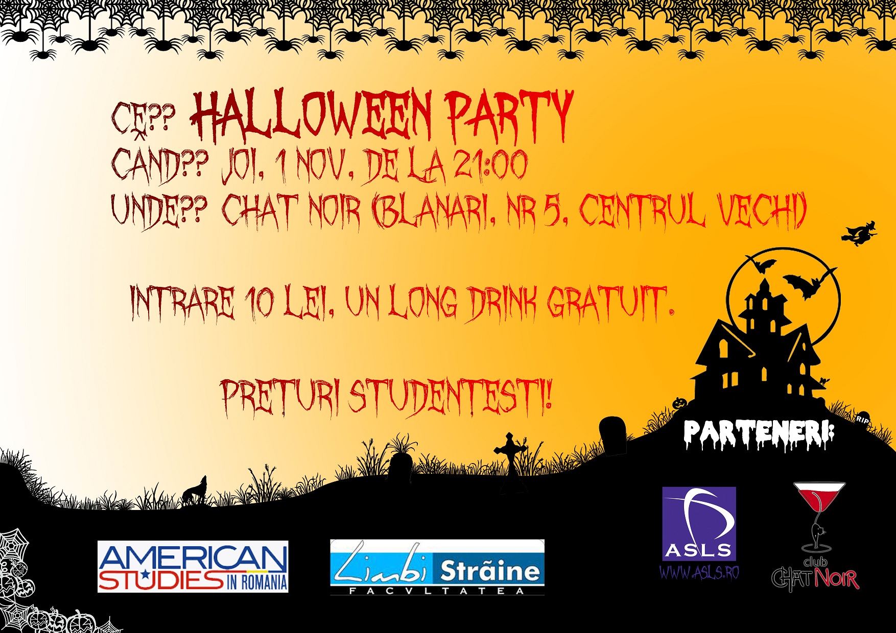 Nu rata cea mai înfricoșătoare petrecere de Halloween !