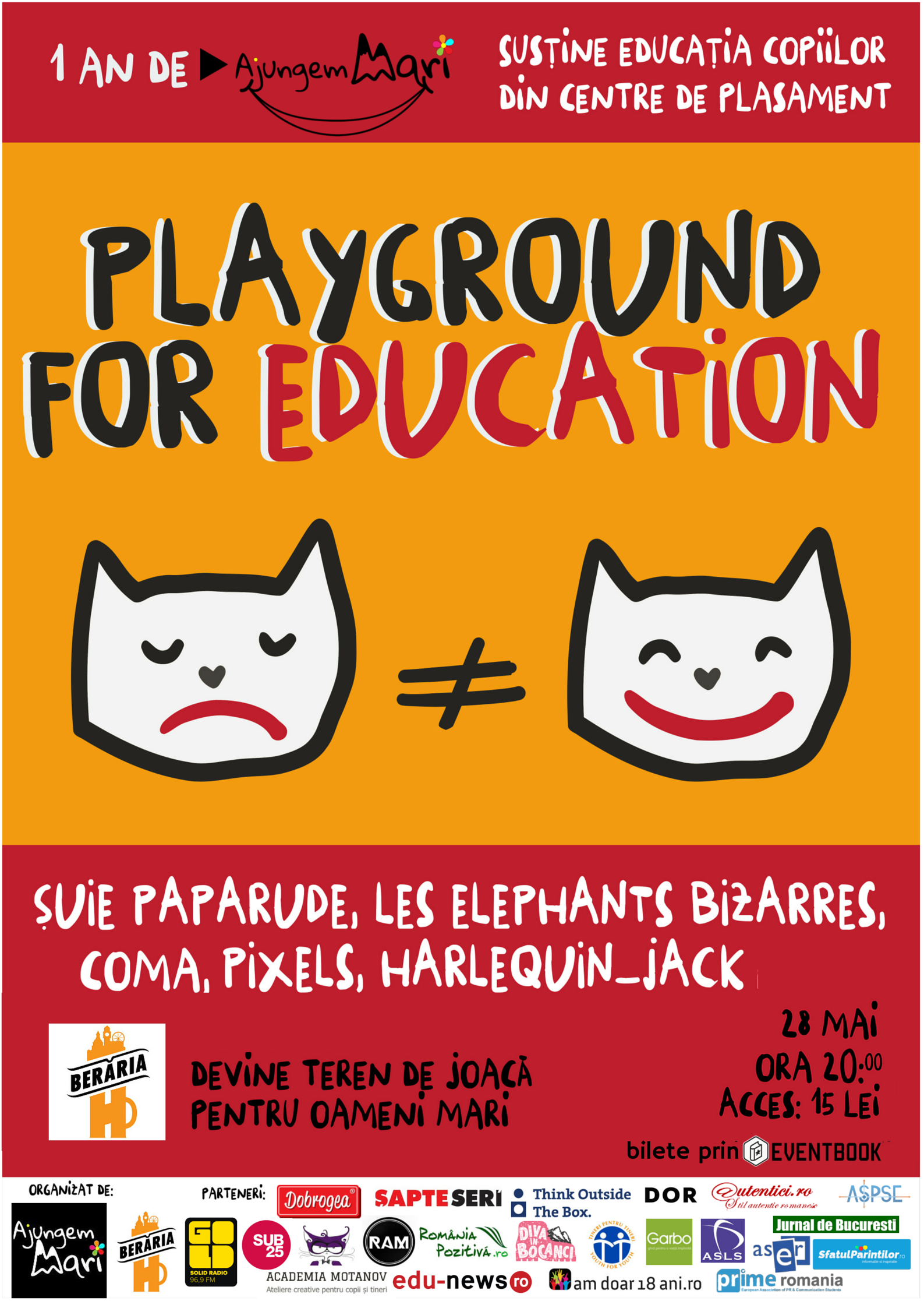 Playground for education – concert aniversar cu multă joacă